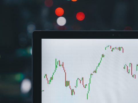 selective focus photography of graph